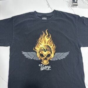 Victory Motorcycles Size Men's L Black Tank TShirt
